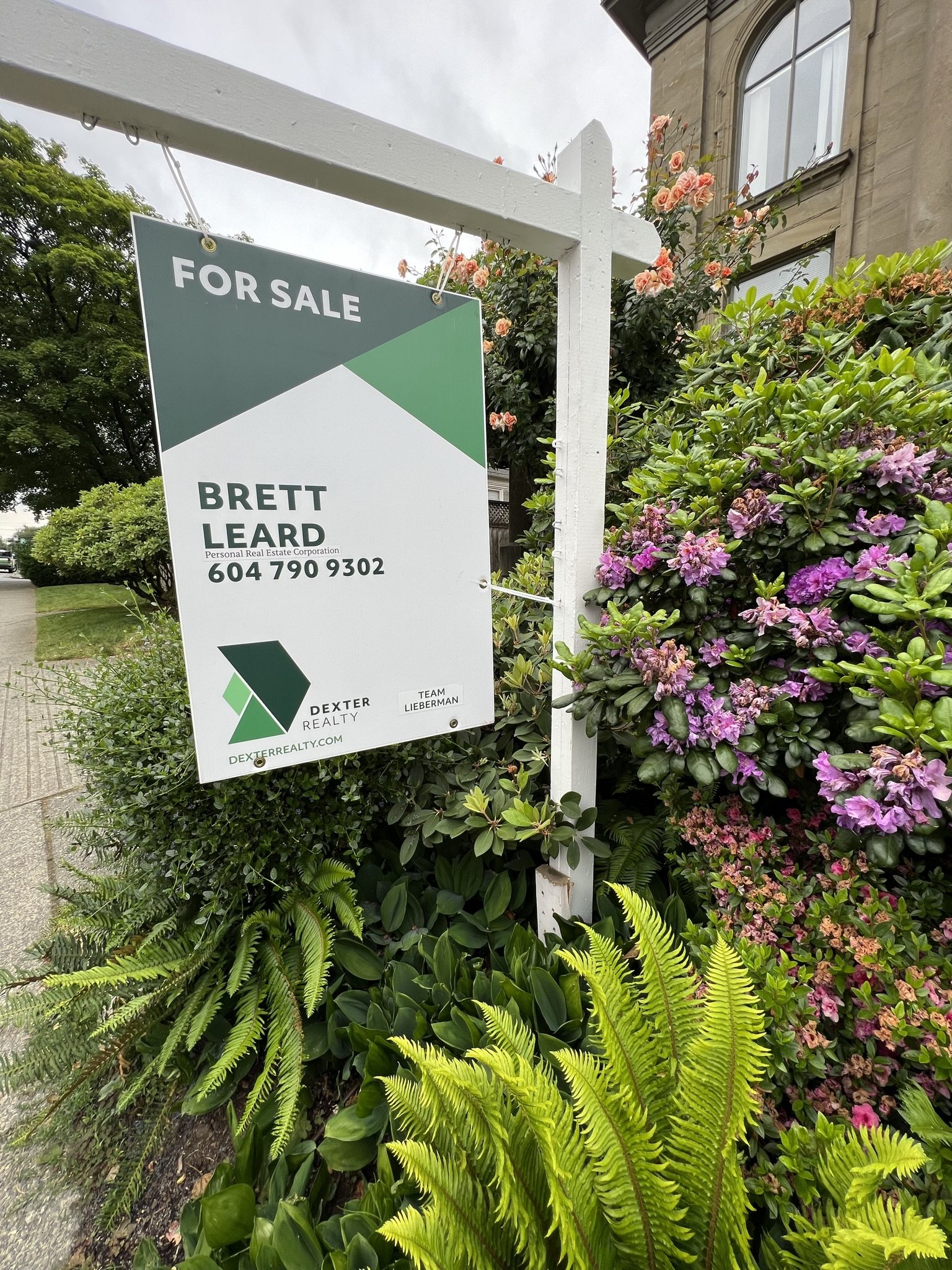 Brett Leard for-sale sign on a Vancouver west side street